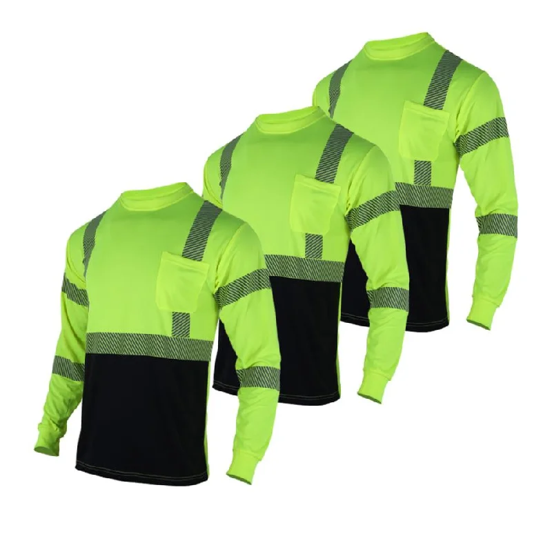 Wholesale 3 Pack High Visibility Class 3 Breathable Mesh Safety Shirt