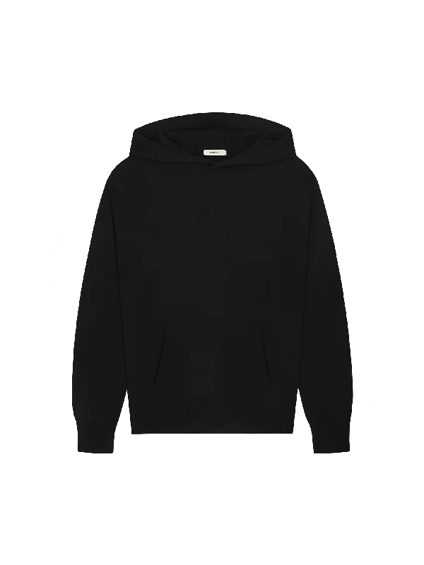 Womens DNA Knitted Hoodie—black