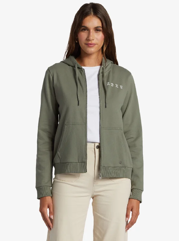 Evening Hike Zip Up Hoodie - Agave Green