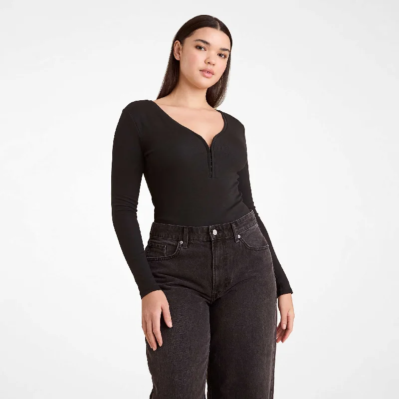 Hook & Eye Bodysuit | Black