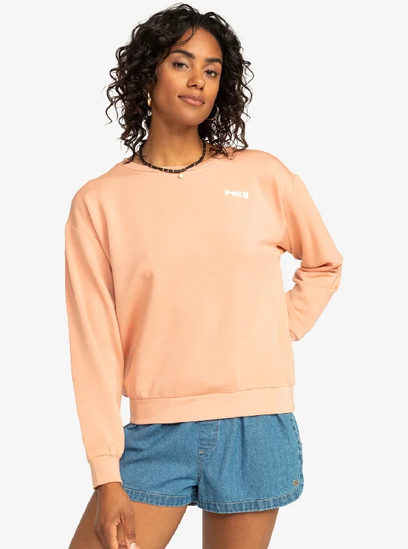 Surfing By Moonlight Crew Neck Sweatshirt - Dusty Coral