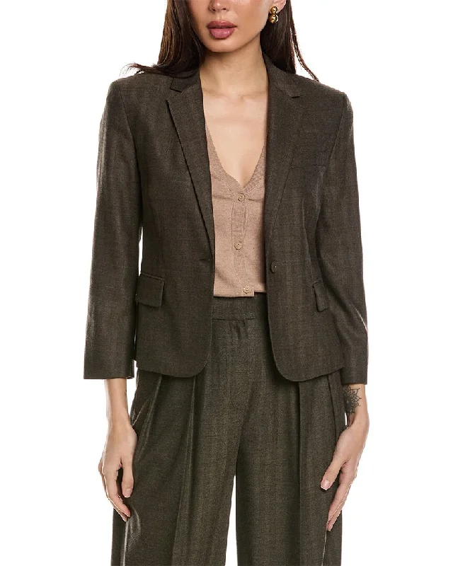 Theory Shrunken Wool-Blend Blazer