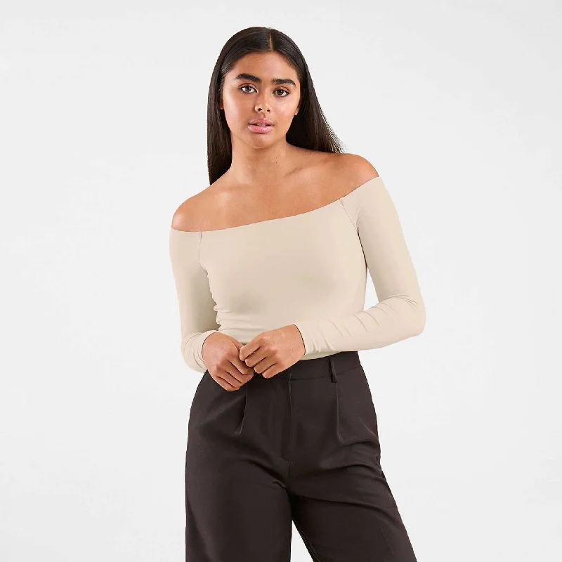 Off The Shoulder Bodysuit | Bone