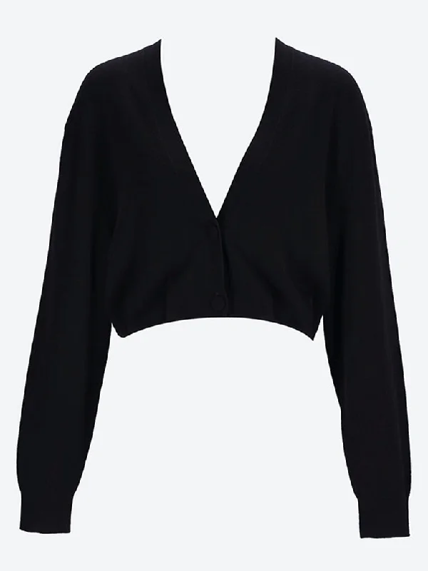 Normal fit cropped v-neck cardigan