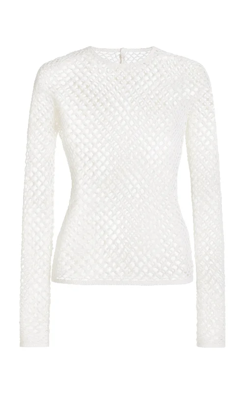 Troth Knit Top in Ivory Merino Wool