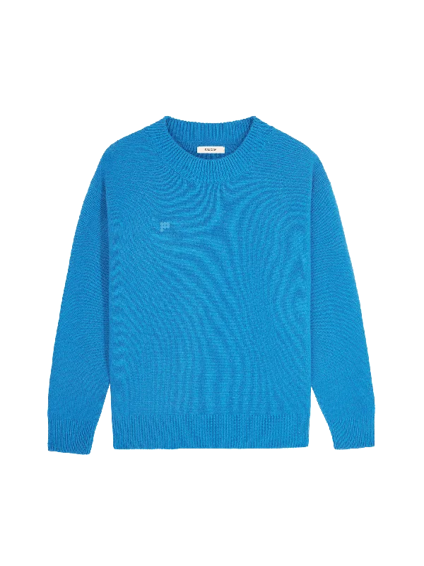 Women's Recycled Cashmere Sweater—cerulean blue