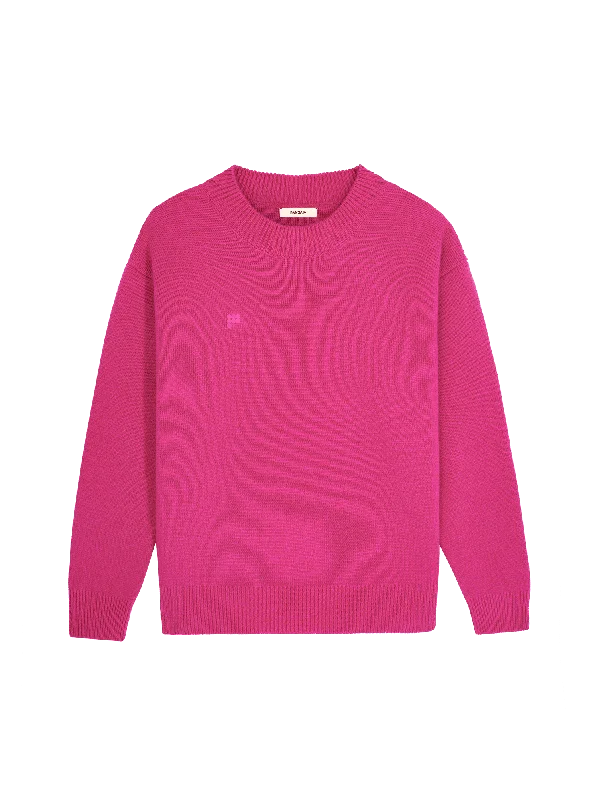 Women's Recycled Cashmere Sweater—tourmaline pink