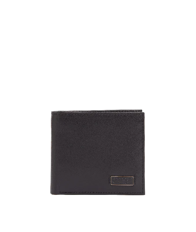 Ariel Bi-Fold Leather Wallet - Black