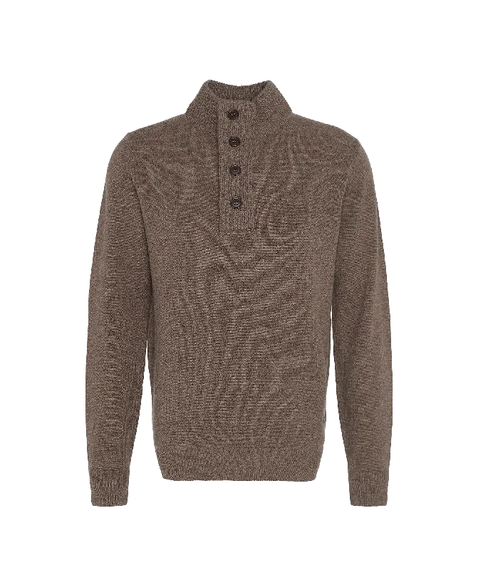 Essential Elbow Patch Jumper - Brown