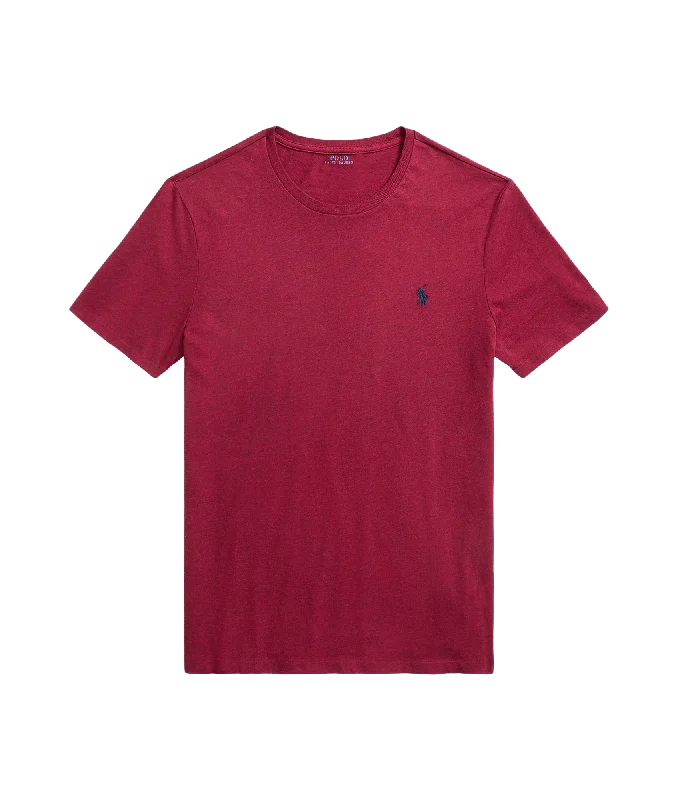 Custom Slim Fit Jersey Crewneck T-shirt - Red