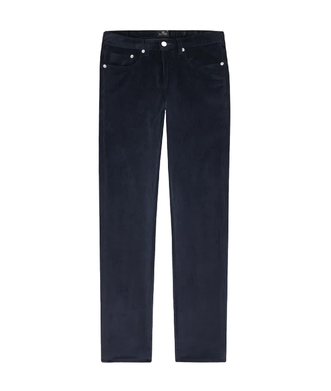 Tapered-Fit Organic Corduroy Trousers - Navy