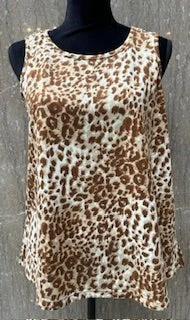 Top-Tank-Brown Leopard Print-Women's-M42112tm