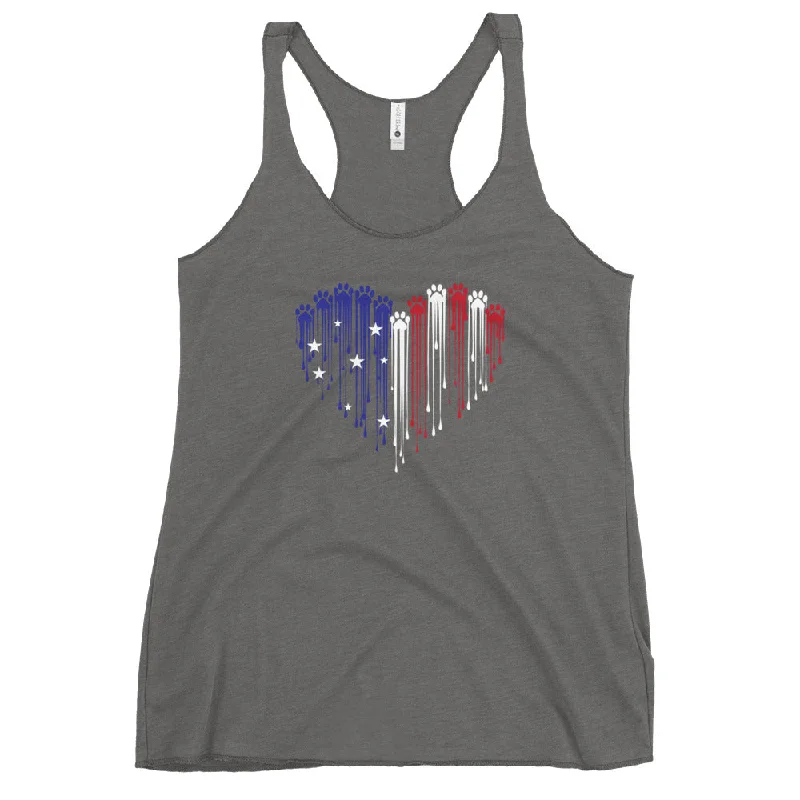 Painted Paw American Heart Flag Tank