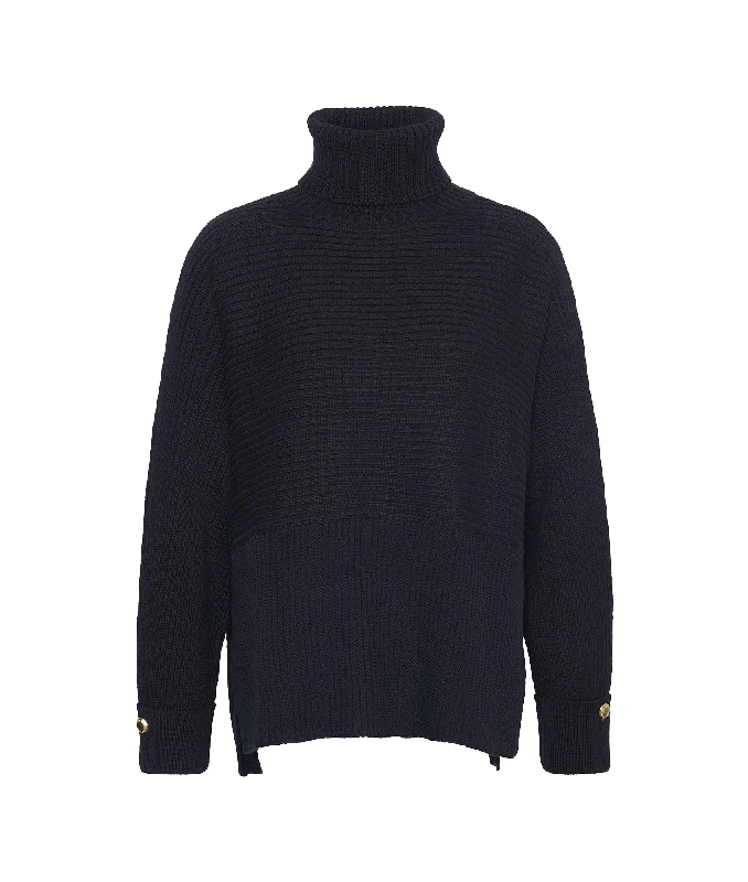 Roberta Roll Neck Jumper - Black