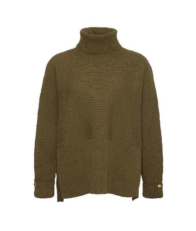 Roberta Roll Neck Jumper - Green