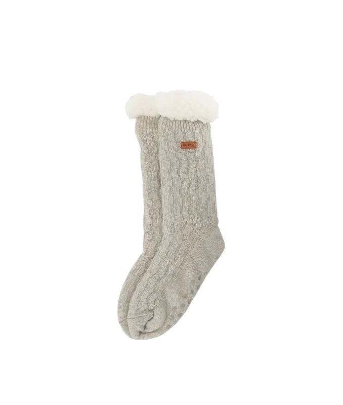 Cable Knit Lounge Socks - Grey