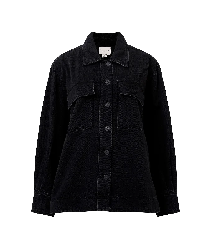 Denver Denim Oversized Shacket - Black