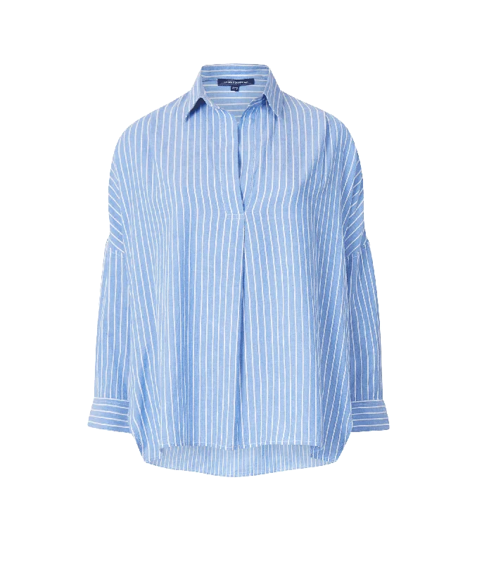 Rhodes Wider Stripe Popover - Blue