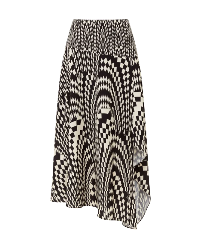 Fern Arie Crepe Asymmetrical Skirt - Multi