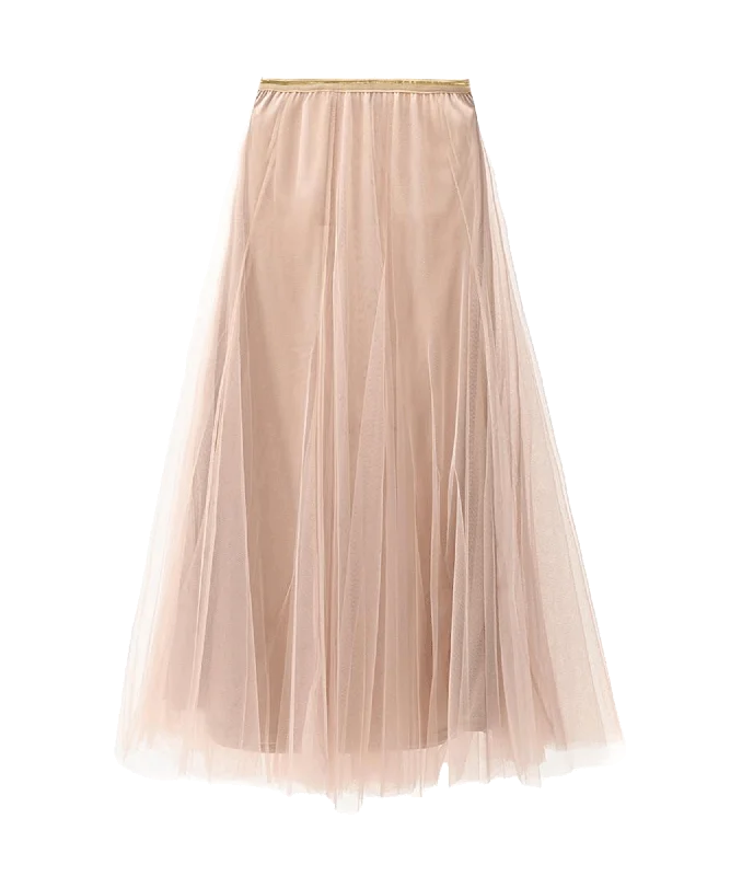 Tulle Layer Skirt - Beige