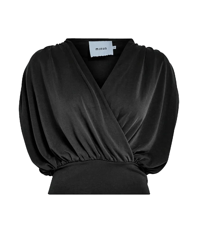 Elvie Wrap Top - Black