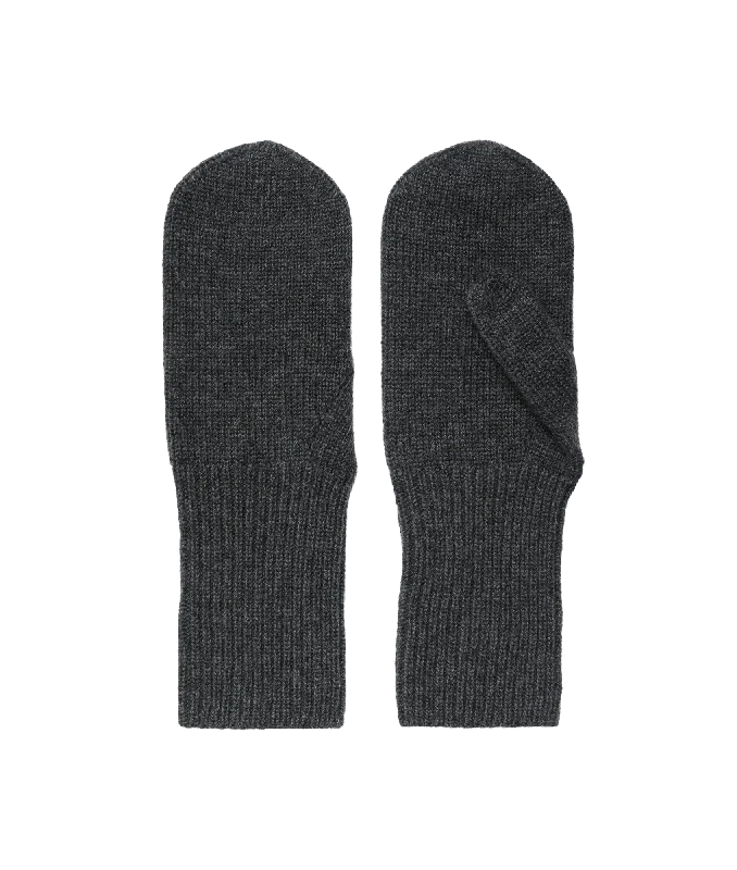 Lea Wool Mittens - Grey