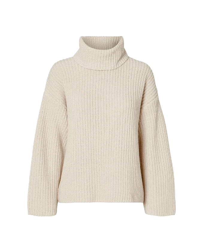 Oversized Chunky Knitted Jumper - Cream