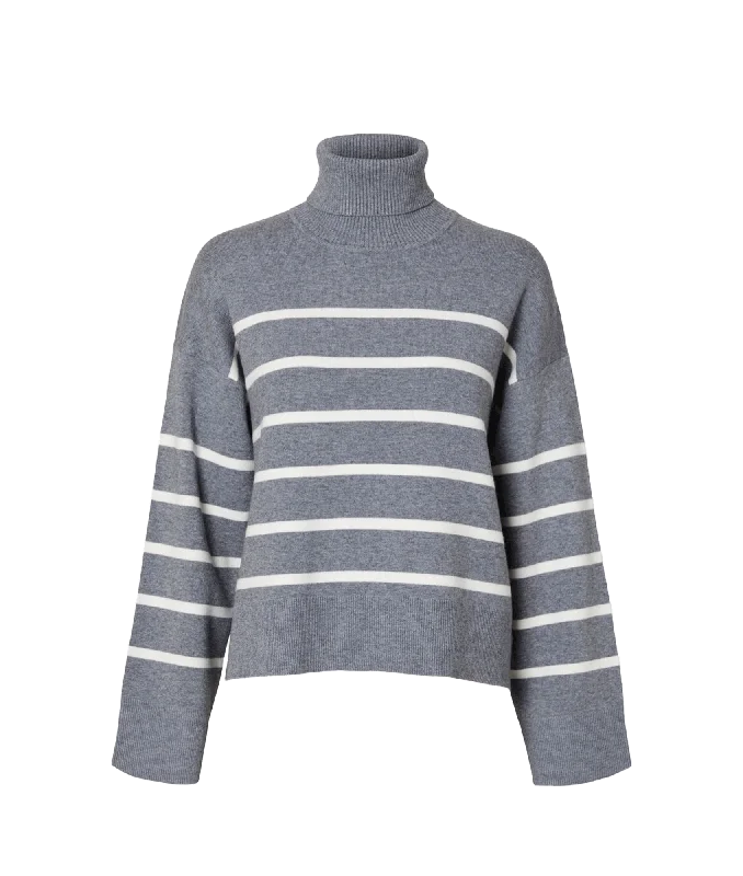 Knitted Turtleneck - Grey